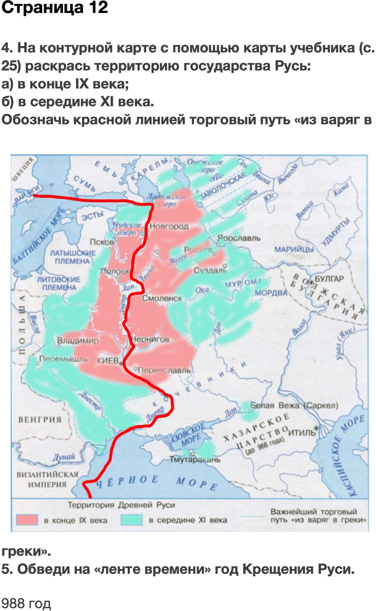 Карта древней руси окружающий мир 4 класс