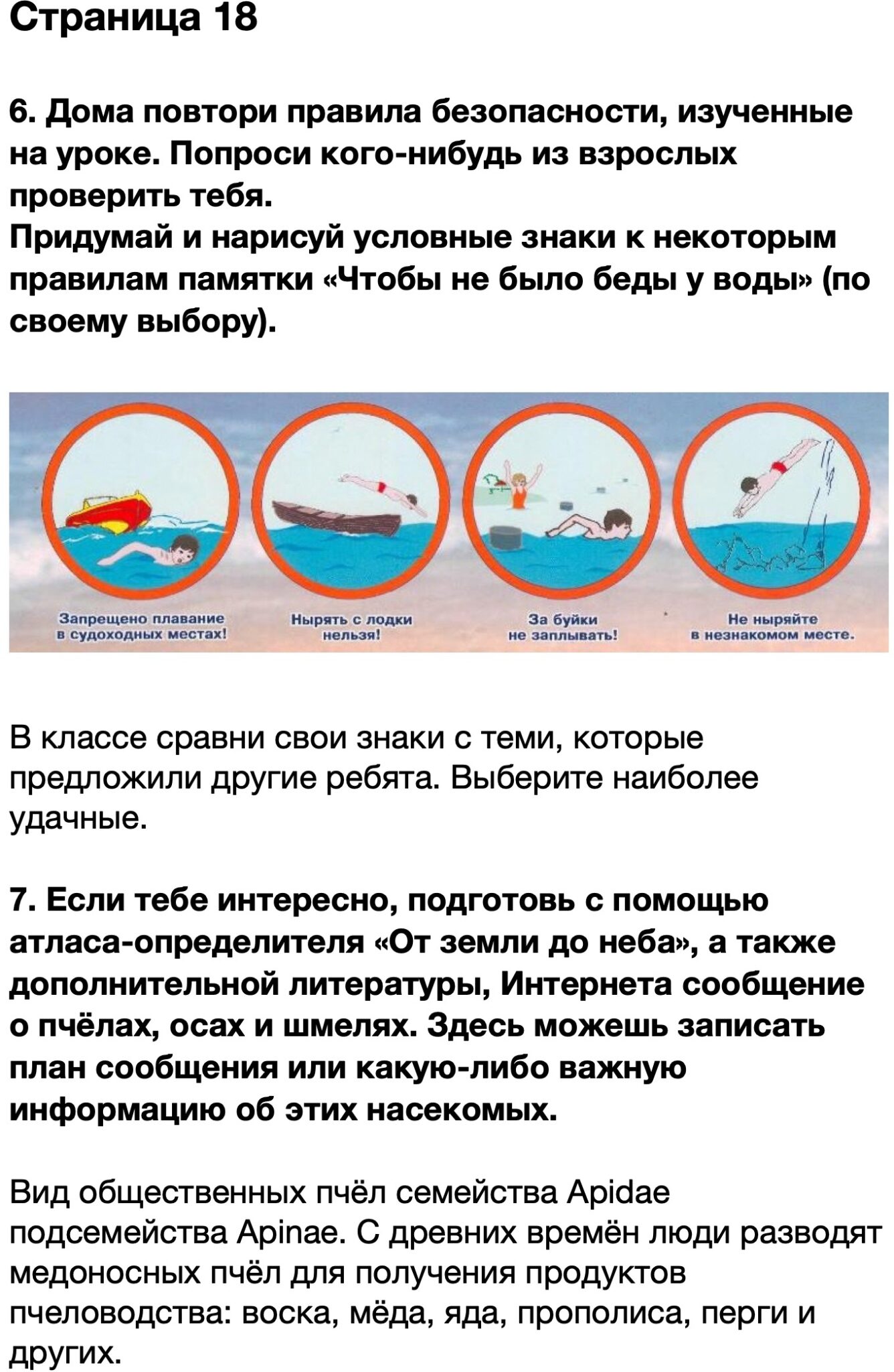 Дома повтори правила безопасности изученные на уроке придумай и нарисуй условные знаки и правила