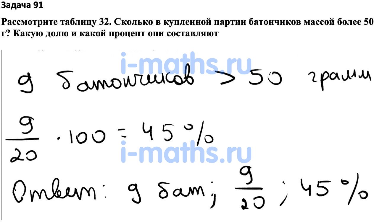 Ответ ГДЗ Номер 91 учебник по вероятности и статистике Высоцкий, Ященко 7-9  класс часть 1 онлайн решебник